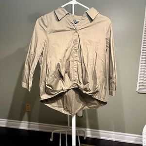 Olive button-up shirt